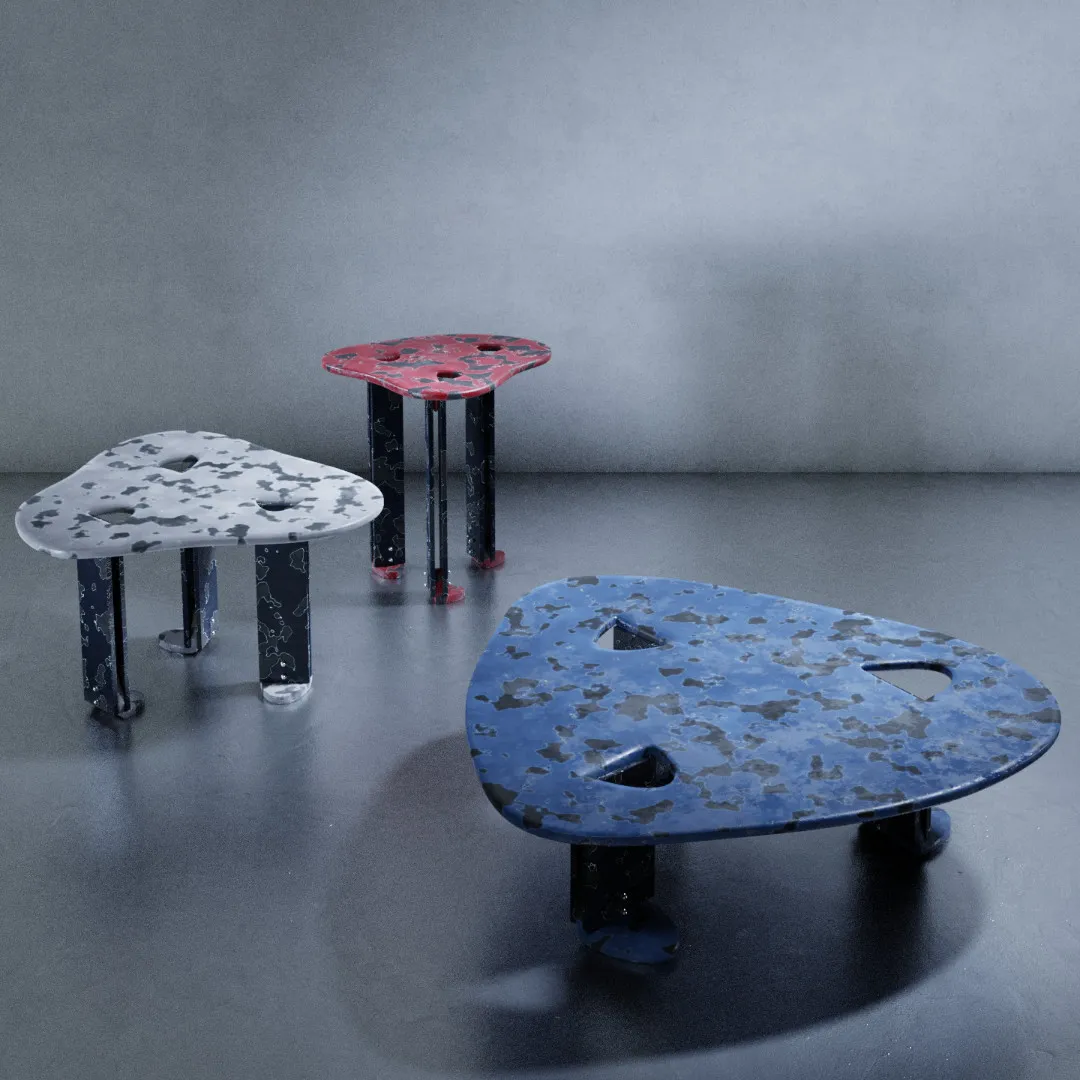 Table Kim Cheese en plastique recyclé